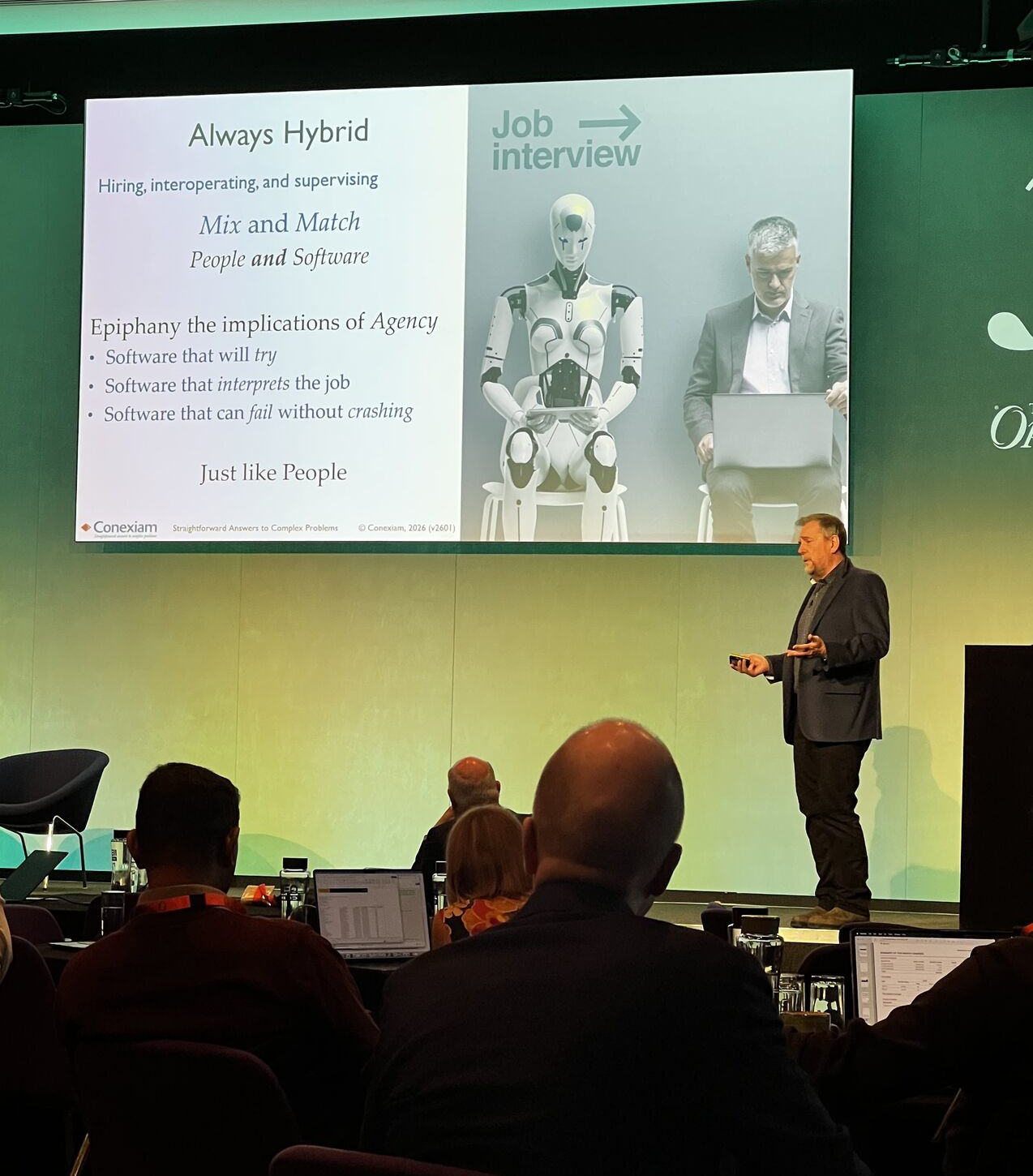 Dave Hornford speaking onstage at The Open Group London conference - 3 February 2026