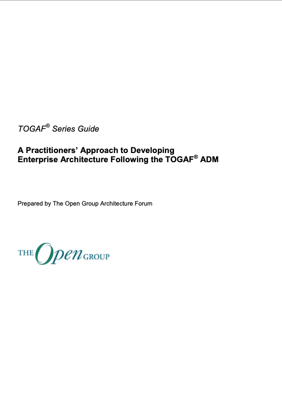 TOGAF 系列指南 - 企业架构从业者指南封面